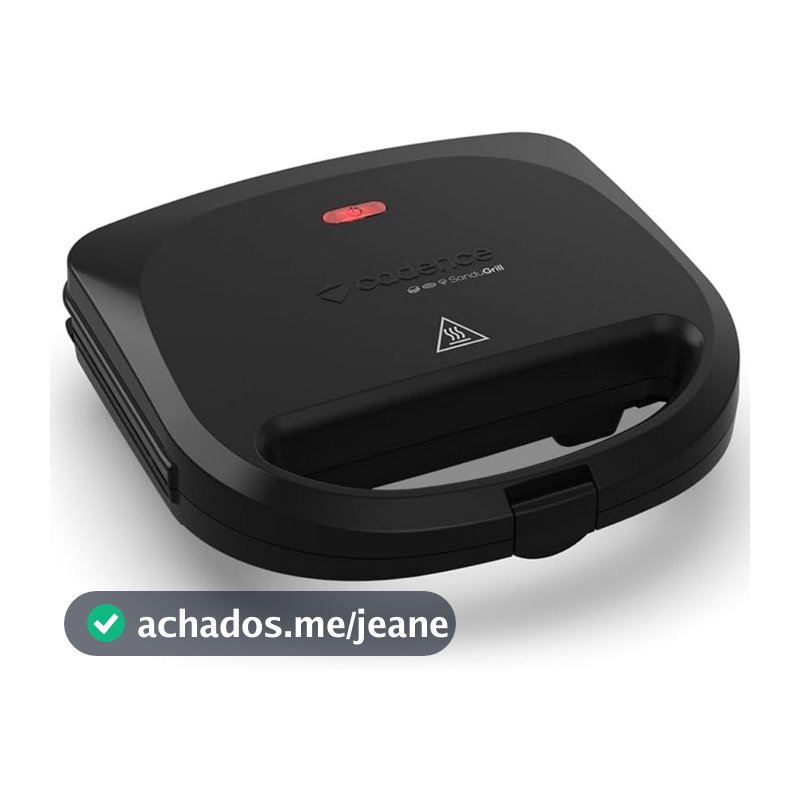 Sanduicheira e grill Elétrica Cadence  Potência De 750w Preto - San230