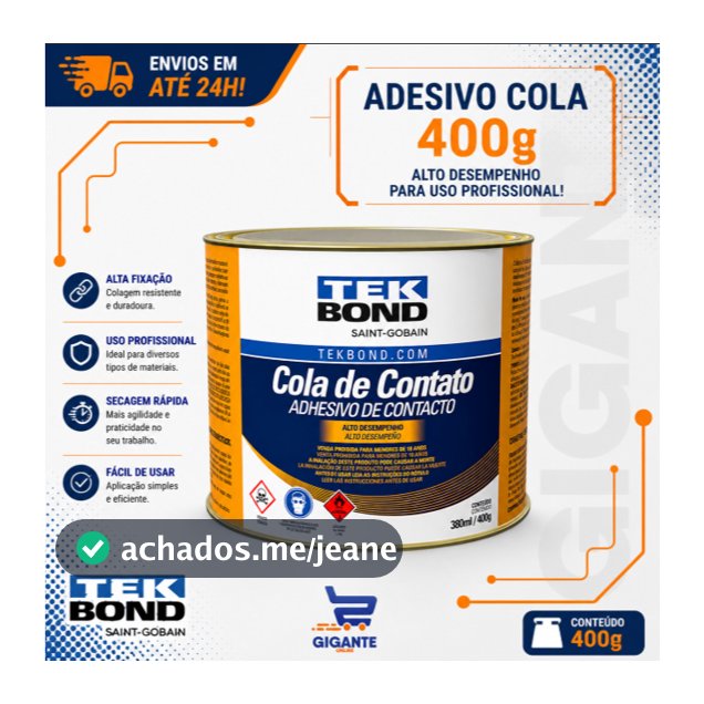Adesivo Cola Contato Tekbond Sapateiro Marceneiro 400g