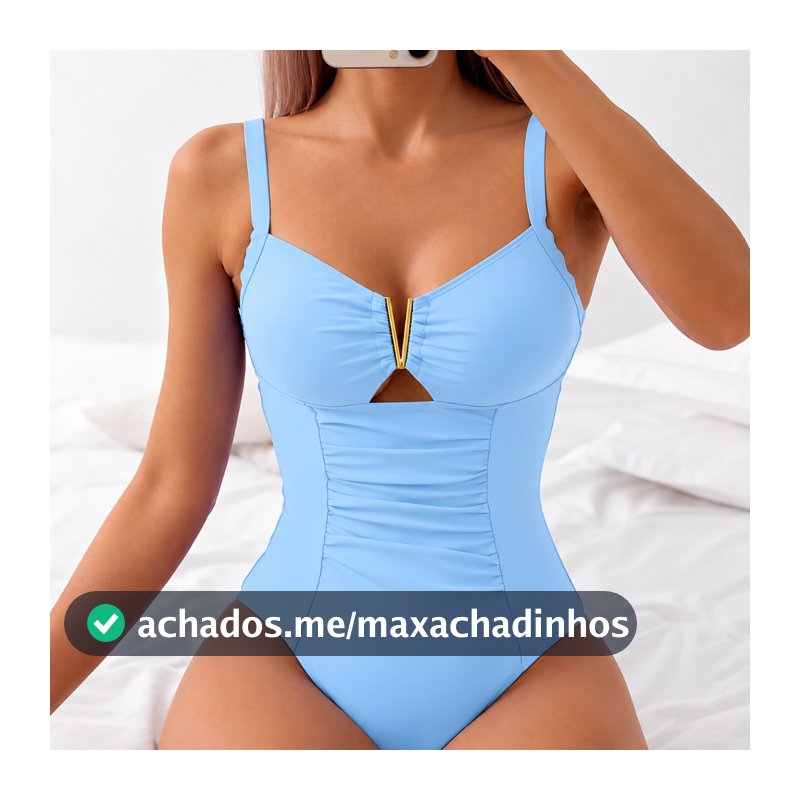 Maiô Body Modelador Disfarça Barriga Feminino – Moda Praia Elegante