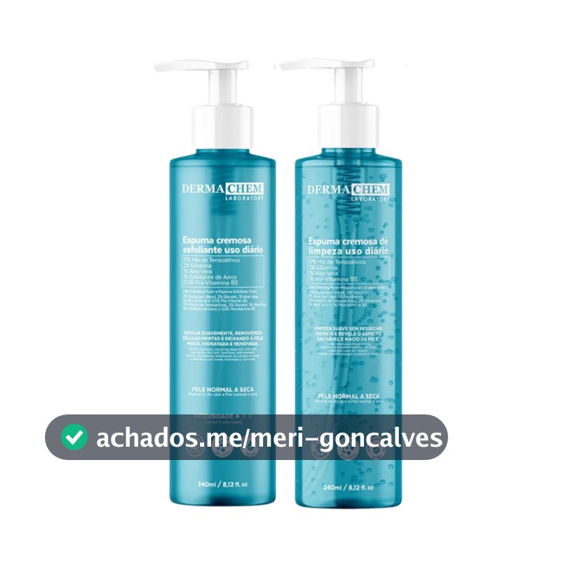 Sabonete e Esfoliante Facial Espuma Cremosa com Aloe Vera Pró-Vitamina B5 240ml Dermachem