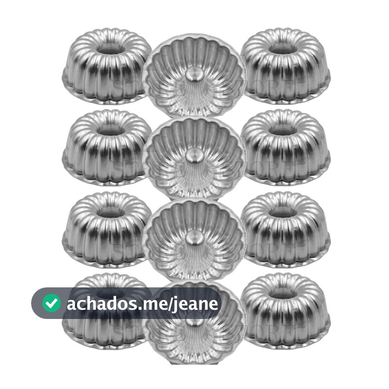Kit 12 Forma Mini Bolo Vulcao 9x4 Decorada Gomada