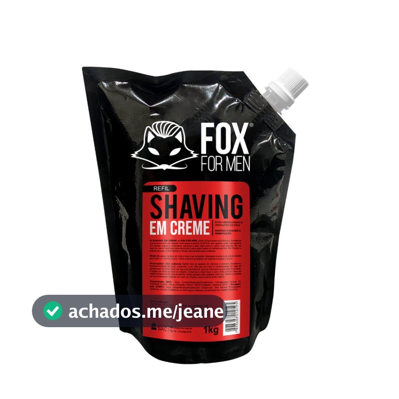 REFIL SHAVING CREME DE BARBEAR 1K FOX FOR MEN