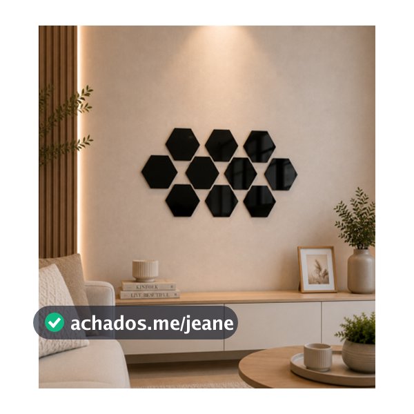 Hexágono kit com 10 Placas 20x23 mdf cru de 3mm