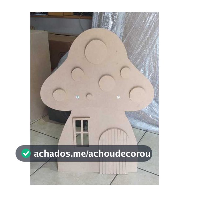 Mini painel cogumelo 70 cm altura mdf cru 15mm