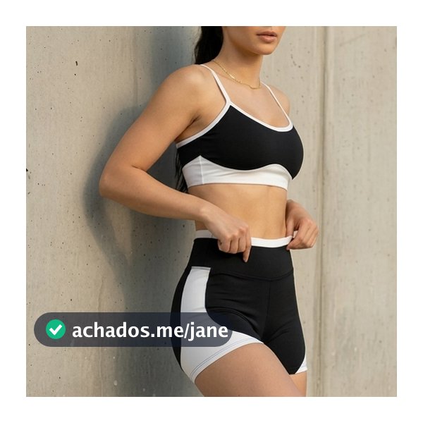 Conjunto Fitness Modern Color Shorts Recorte Estratégicos Top  Duplo Up Recortes