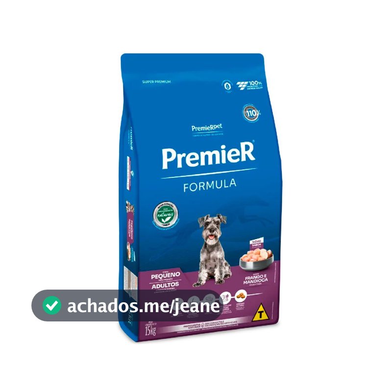 Ração Premier Fórmula Cães Adultos Porte Pequeno Frango 15kg