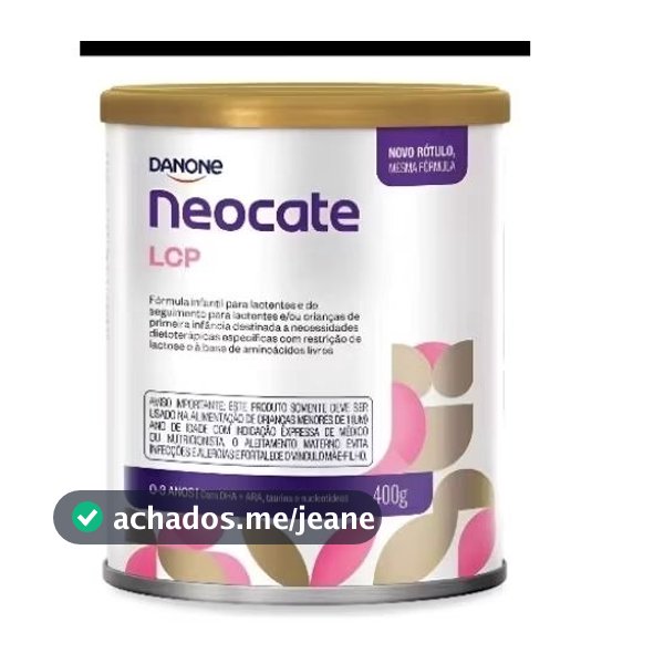 Fórmula Infantil Neocate LCP 400g - Validade Longa - Pronta Entrega