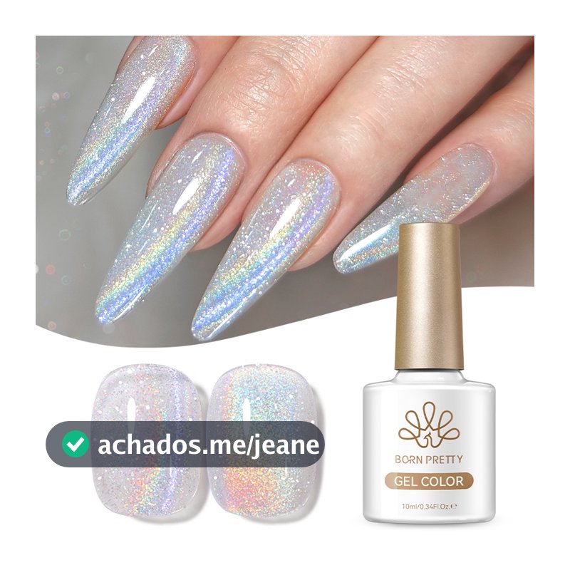 BORN PRETTY Rainbow Reflexivo Olhos De Gato Gel Magnético Para Unhas Laser Glitter Efeito Soak Off UV Nail Art