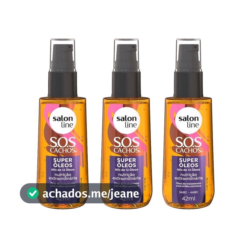 KIT ÓLEO NUTRIÇÃO EXTRAORDINÁRIA SALON LINE SOS CACHOS 42ML C/3