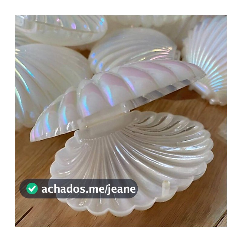 12 Lembrancinhas de  Concha De Acrílico para festa fundo do mar(TRANSPARENTE OU PEROLADO)