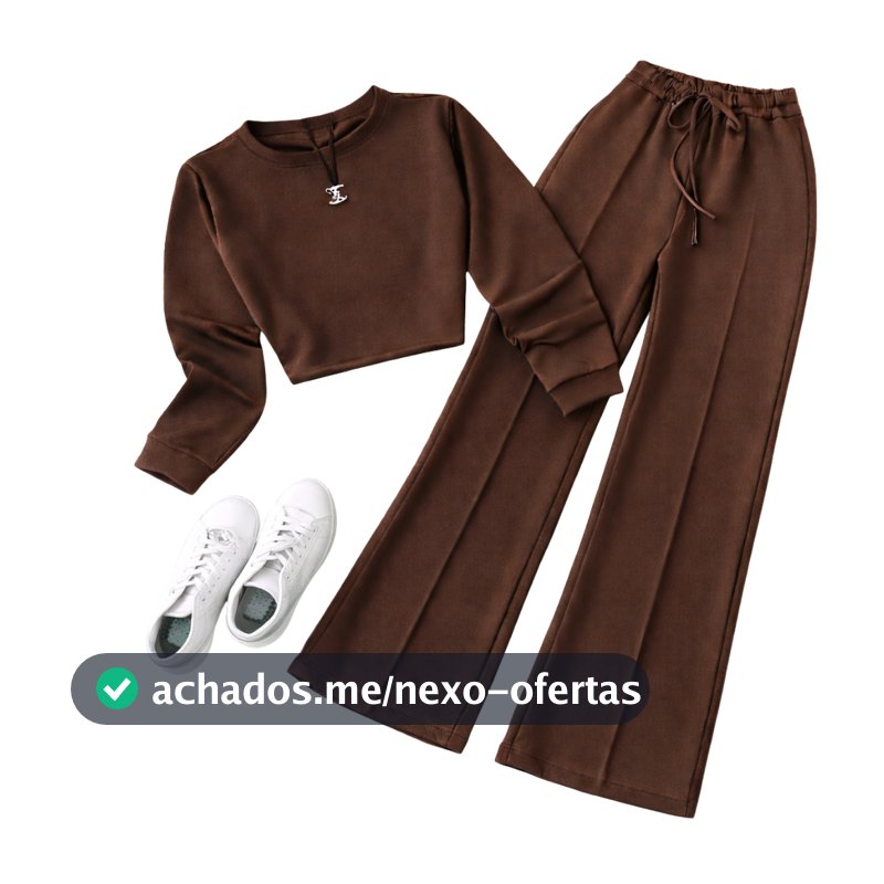 Conjunto Feminino Elegante Casual Moletinho Estilo & Conforto – Look Perfeito para o Frio