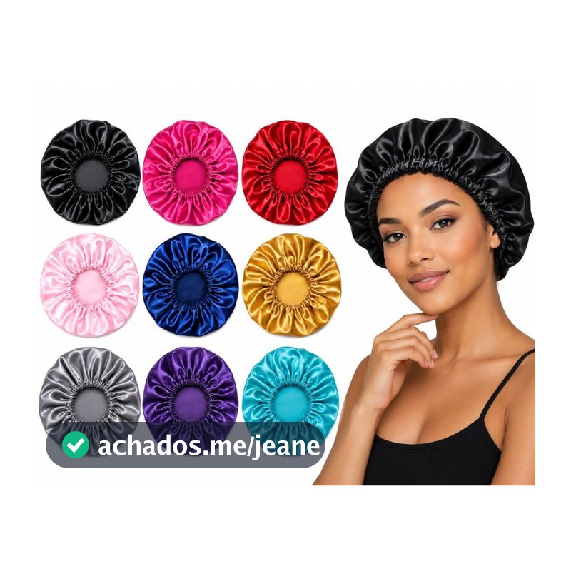Kit 6/12/24/36 Unidades Touca de Cetim Anti frizz Para Dormi