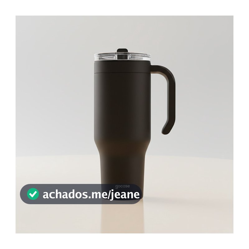 Copo Life Gocase 1180ml - Aço Inox, Tampa e Canudo Tritan, Isolamento a Vácuo, Bebidas Quente e Fria