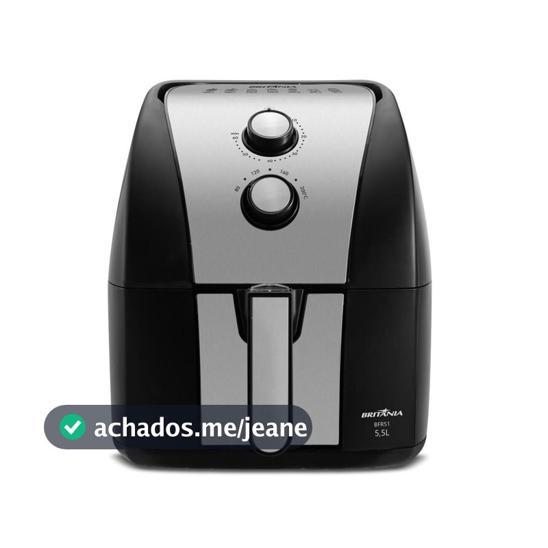 Air Fryer Britânia 5,5L Antiaderente Gold 1500W BFR51