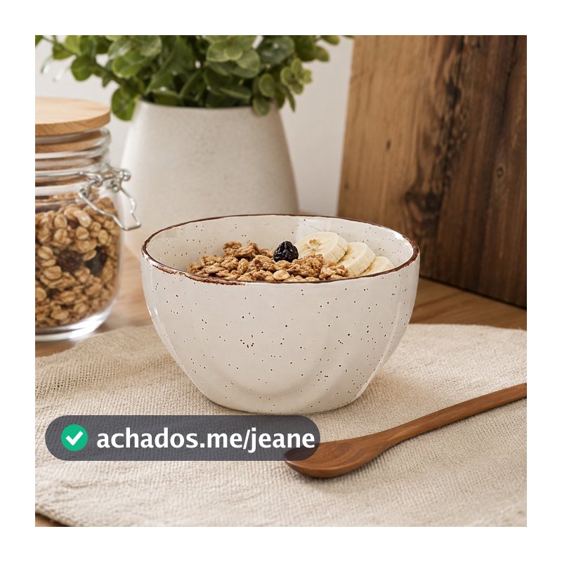 Bowl de Cerâmica Bahamas 350ml Bege - Hauskraft Premium