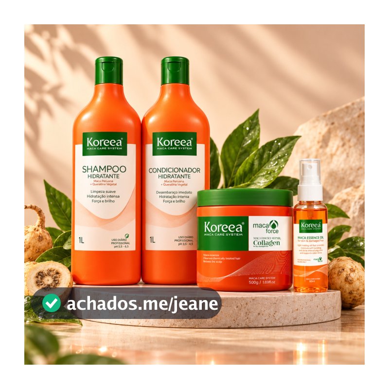 Kit Koreea Hidratação Profunda Completa Shampoo Condicionador Brilho Extremo Kit Completo