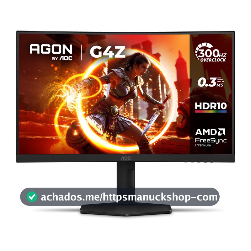 Monitor Gamer Curvo AOC AGON G4Z 27" 300Hz 0,3ms HDR10 Base Ajustável C27G4Z/P