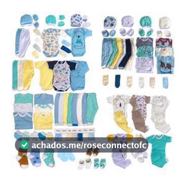 Kit enxoval bebê 34 peças enxoval bebê algodão
