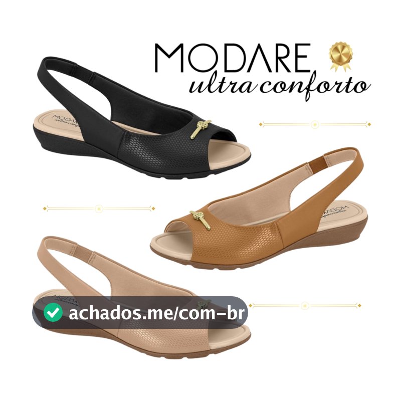 Sandalia Feminina Modare Textura Snake Ultraconforto Original | Lançamento ! | Original Modare !