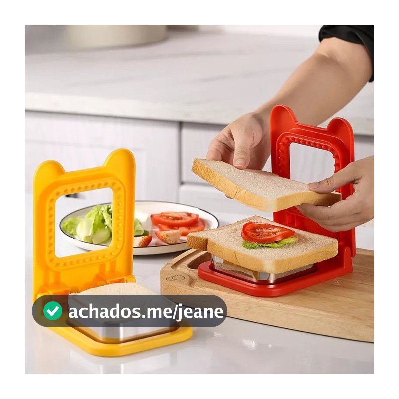 Cortador de Sanduíche e Selador Retira casca da fatia de pão