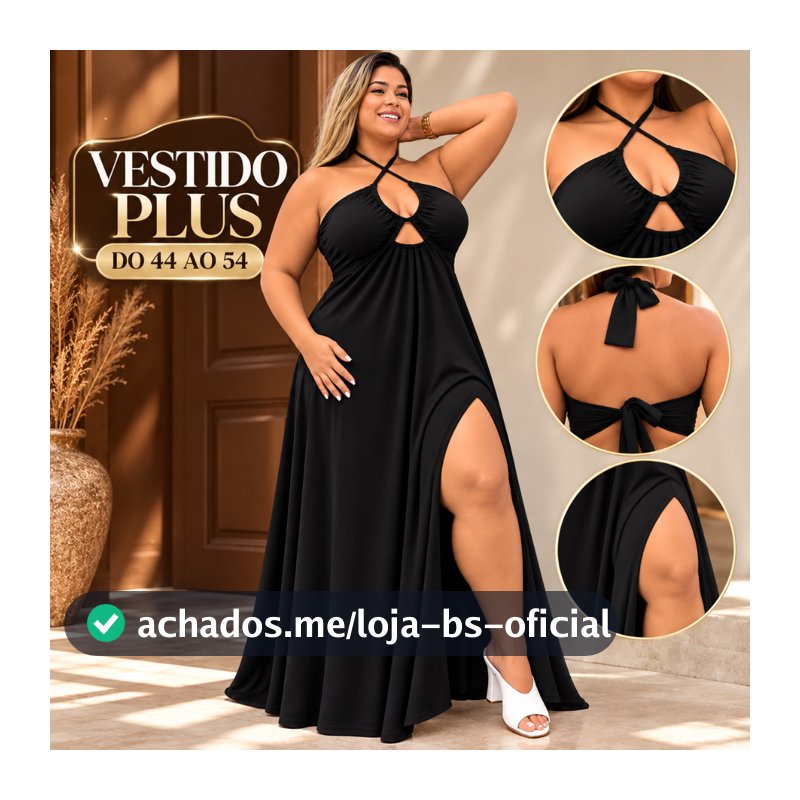 Vestido Plus Size Longo que Valoriza a Silhueta