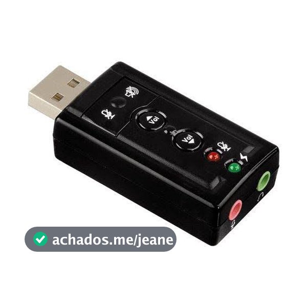 Placa Adaptador De Som Usb 7.1 Canais 3d Adaptador Audio Pc