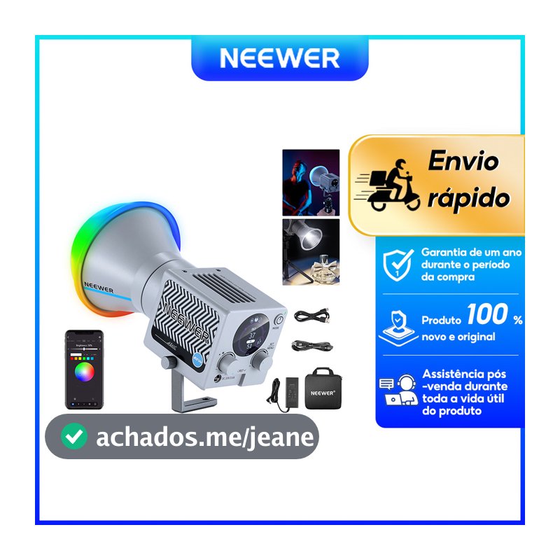 NEEWER 60W Portátil RGB LED Luz De Vídeo Preenchimento , Com Controle De APP . 2700-6500K CRI97 + , HS60C