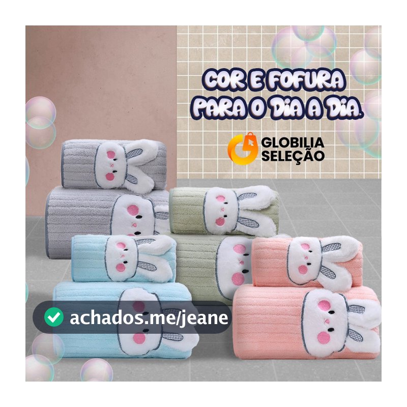 KIT 2 Toalhas - Banho e Rosto Grande Macia Toalha de Banho Grande e Grossa Jogo de Toalha de Banho 140 x 70cm