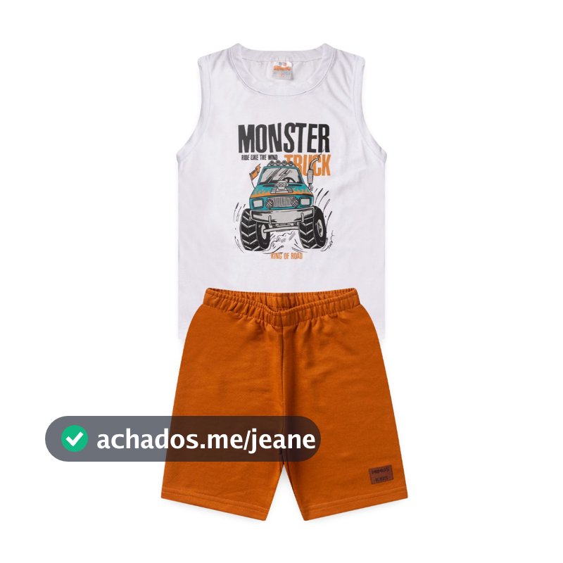 Conjunto Regata Monster Infantil Masculino Tam 1 a 14 anos