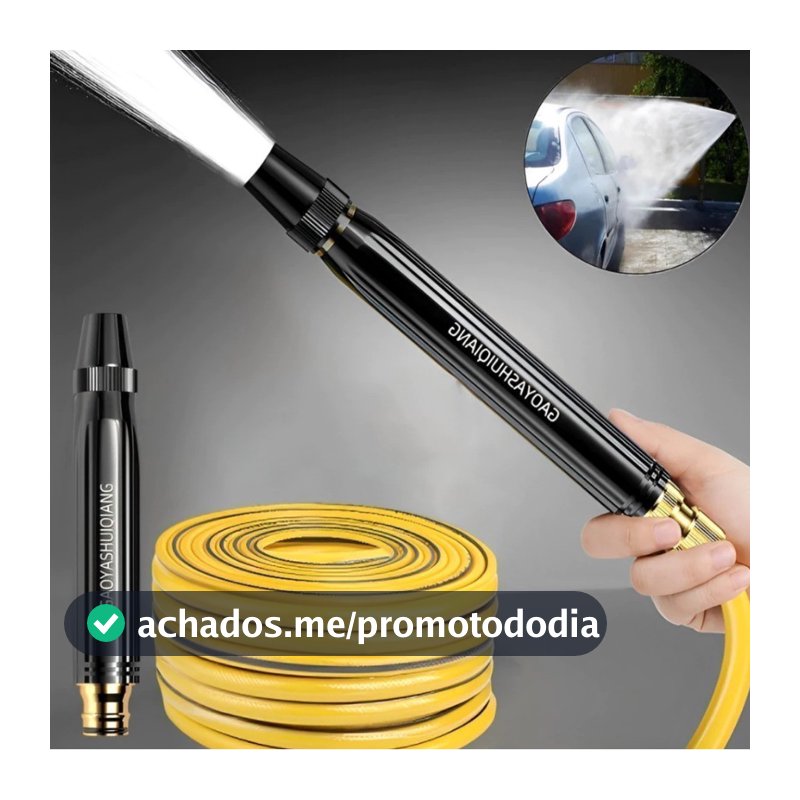 Kit 3 em1 Bico Esguicho De Alta Pressão Para Torneira Mangueira Lavagem De Carros Moto Rega Jardim