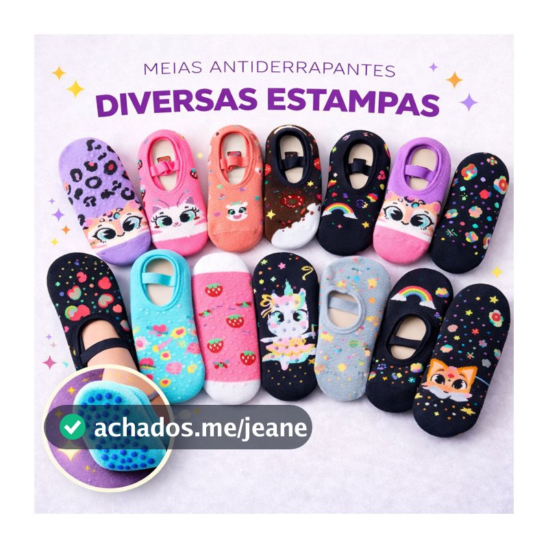 Kit Meias Sapatilhas Antiderrapante Pilates Yoga Hidroginástica Academia Box Dança Funcional com Elástico
