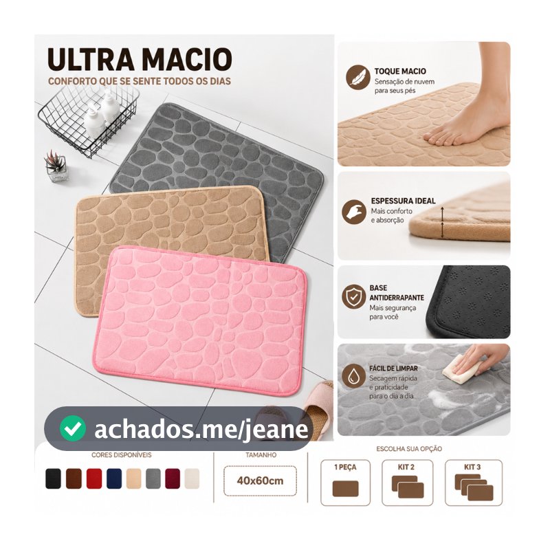 1/2/3 PEÇAS Tapete de Banheiro Decoração em Relevo Lavatório Banheiro Sala 60x40cm