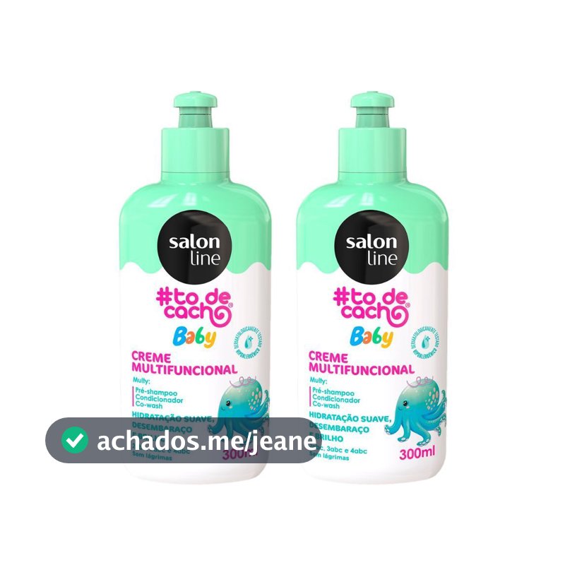 Kit com 2 Cremes Multifuncionais #Todecachinho Baby Salon Line