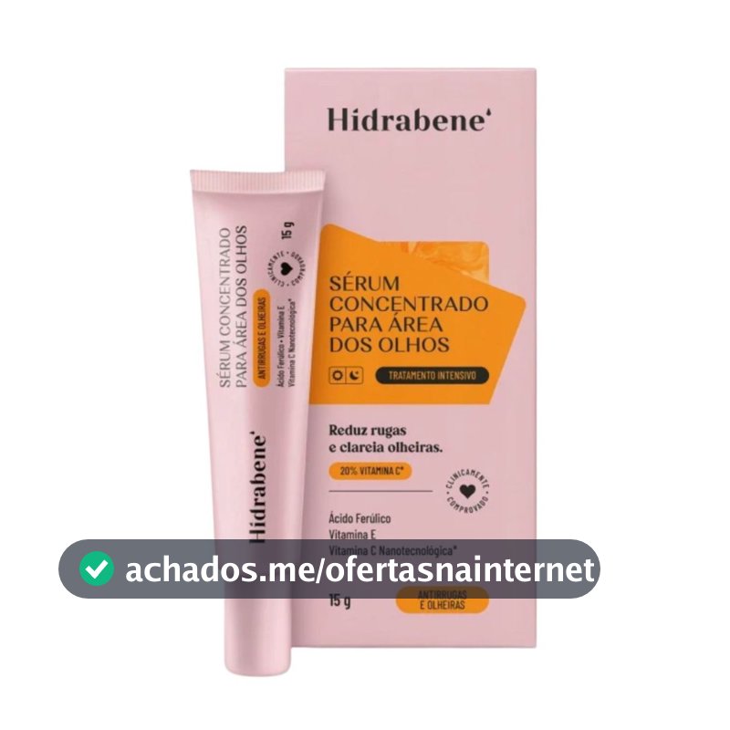 Sérum Área dos Olhos Hidrabene Vitamina C 20%: Clareador e Antirrugas (15g)