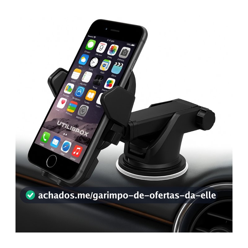 Suporte Veicular Carro Para Celular 360 ° Giratório Universal Multifuncional Ventilacao Ar Ventosa