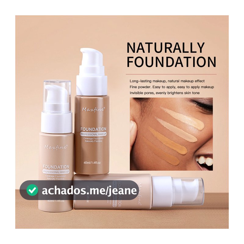 Base matte de longa duração, respirável, controla oleosidade, disfarça poros, à prova d'água e não desbota.