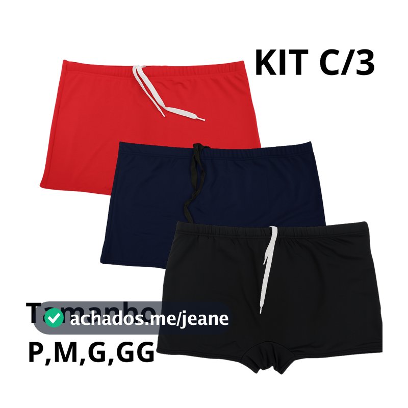 Sungas Masculina forrada modelo boxer com Proteção Uv +50 com Cordão Ajuste