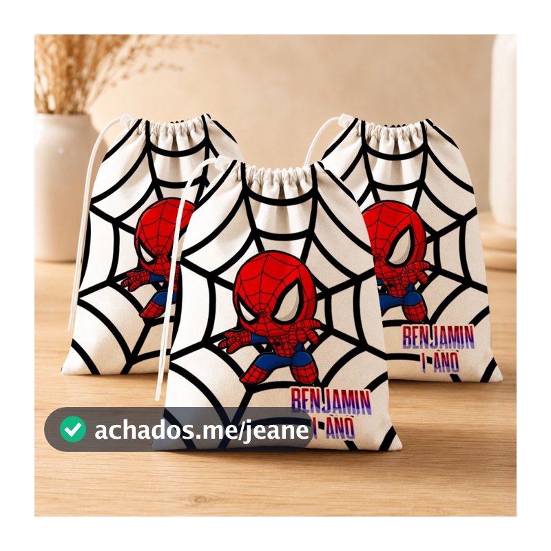 Kit 30 Lembrancinha Personalizada para Festa Infantil Aniversário e Eventos  Homem Aranha Cute Novo (15x20)