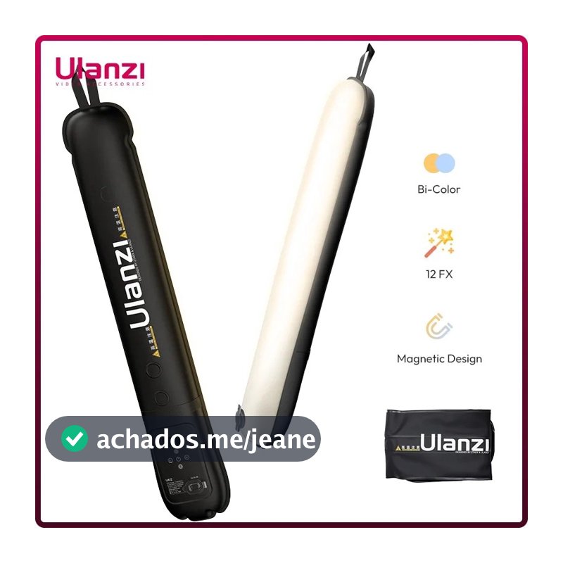 Ulanzi UA12 12W Inflável TPU Tubo De Ar Luz 2700K-6500K Bicolor Portátil Bolso Vara Montagem Magnética Para Transmissão