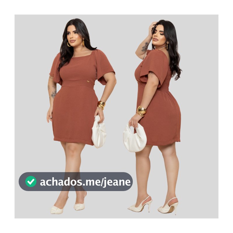 Vestido Feminino Plus Size Duna Premium Forrado Elegante Confortável Liso