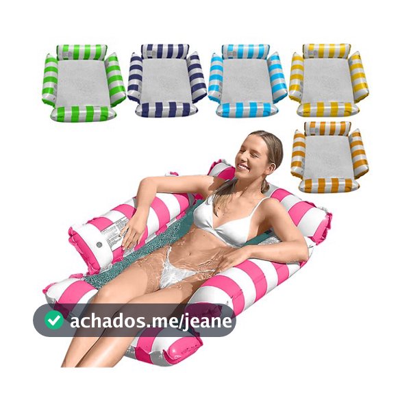 Boia Rede Piscina Cama Flutuante Reclinável Inflável Adulto e Infantil Espreguiçadeira
