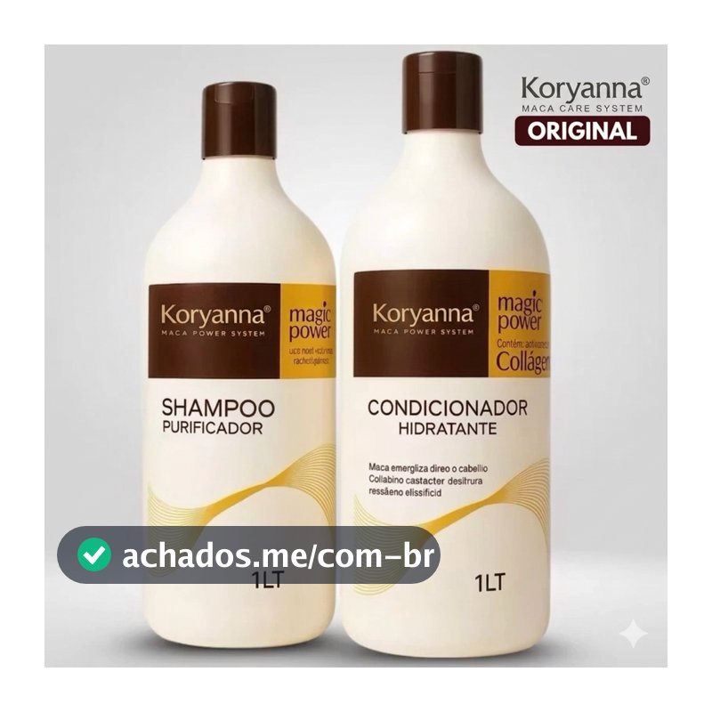 Maca Power Condicionador de 1 Litro Shampoo Hidratante de 1 Litro