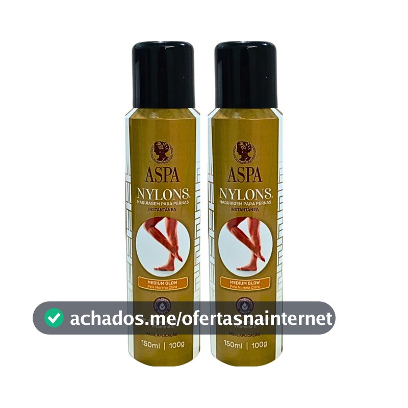 Kit 2 Maquiagem Pernas Morena Clara Camufla Celulite Estrias Base Corporal 150mL | Aspa Nylon