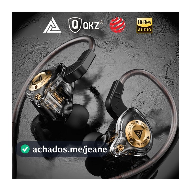 Novos Fones de Ouvido QKZ ENZO HIFI para música de palco com microfone 3.5mm