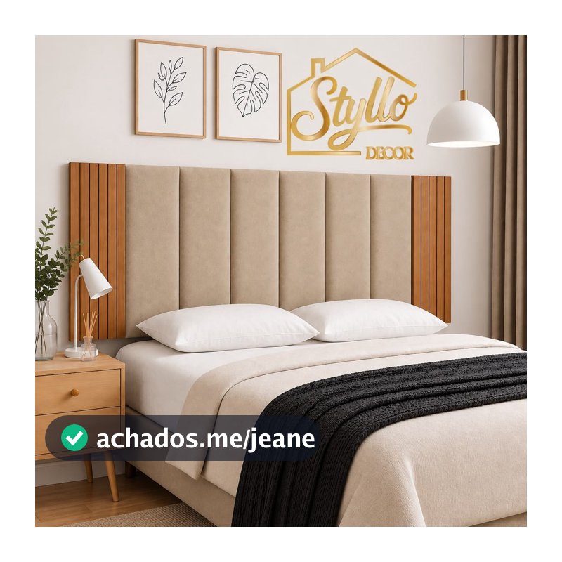 Kit Com Até 12 Peças Cabeceira Modular + Painel Ripado MDF Para Cama Box | Casal | King | Queen - Envio Imediato