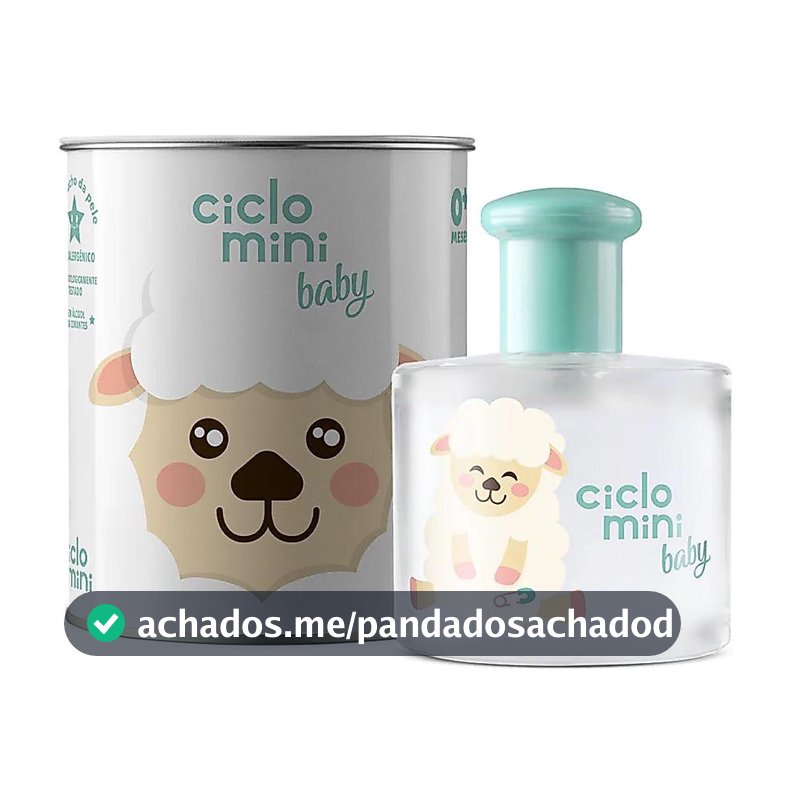 Água de Colônia Beé Bebê Suave 100ml Baby Lata Decorativa Kids Ciclo Cosmeticos