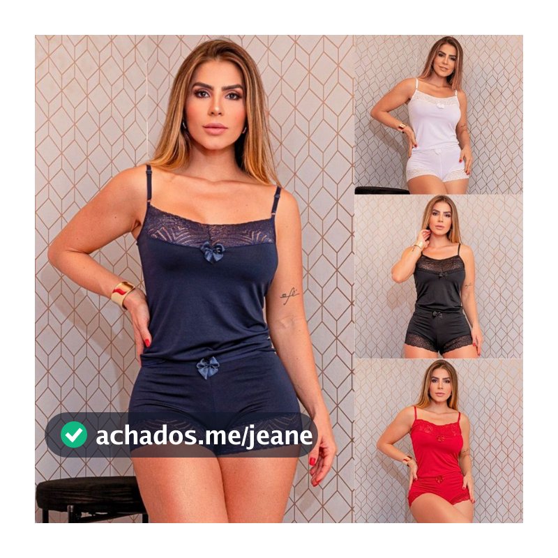 Pijama Baby Doll Sensual Top Doll Curtinho Sensual Confortável Sem Bojo Completo Oferta Envio 24H