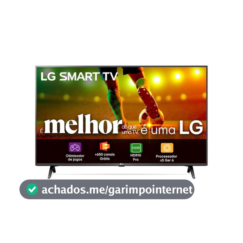 Smart TV 43" LG Full HD 43LR6700 α5 Ger6 AI Alexa integrado LG Channels webOS Smart Magic