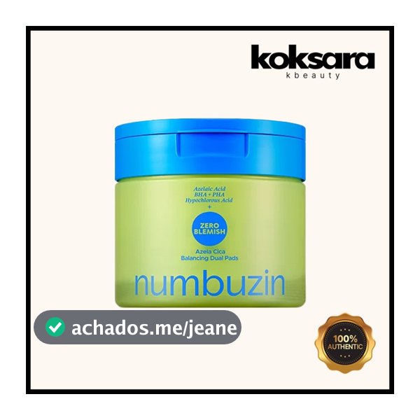 Numbuzin No.0 Zero Blemish Azela Cica Balancing Dual Pads 210ml / 60 Pads