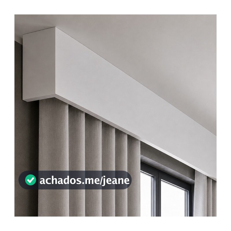 Cortineiro para Cortina Sanefado em MDF Branco